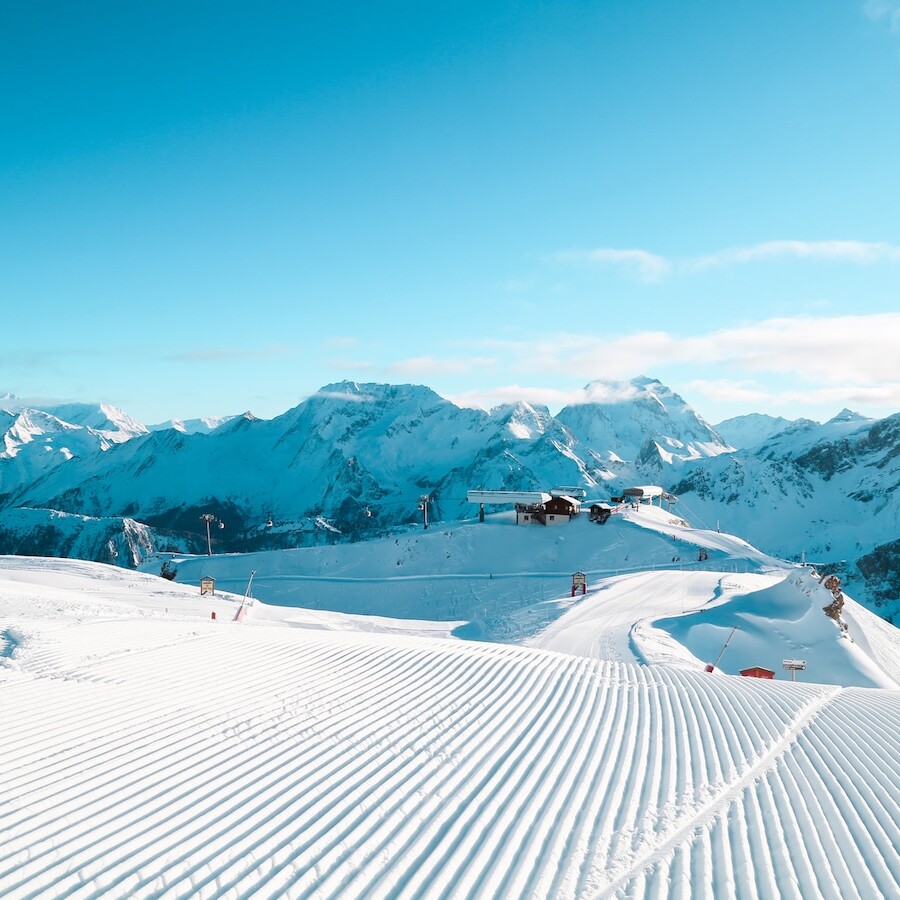 le haut de la combe de la saulire à Courchevel